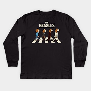 The Beagles Funny Cute Dog Design Kids Long Sleeve T-Shirt